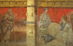 La personnification de la Macédoine et un philosophe, de la villa de P. Fannius Synistor, Boscoreale, vers 50-40 av. J.-C. - Unbekannt Unbekannt